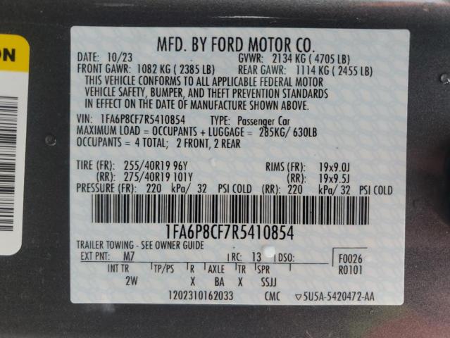 Photo 11 VIN: 1FA6P8CF7R5410854 - FORD MUSTANG 