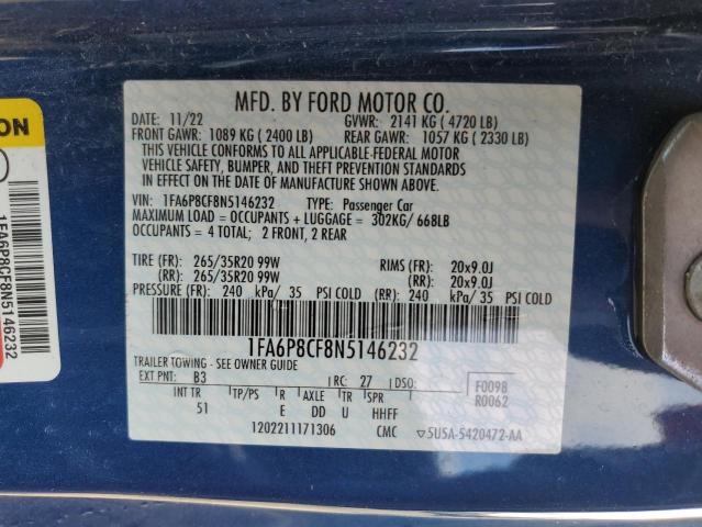 Photo 11 VIN: 1FA6P8CF8N5146232 - FORD MUSTANG GT 