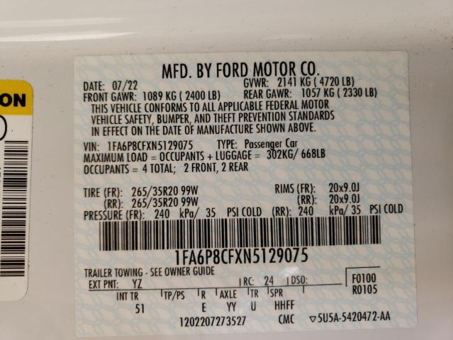 Photo 11 VIN: 1FA6P8CFXN5129075 - FORD MUSTANG 