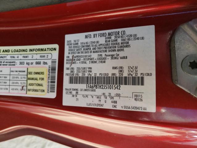 Photo 9 VIN: 1FA6P8TH2J5101542 - FORD MUSTANG 