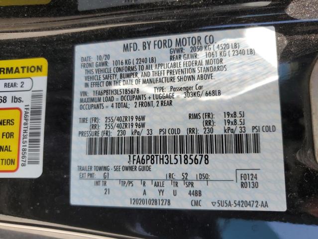 Photo 12 VIN: 1FA6P8TH3L5185678 - FORD MUSTANG 