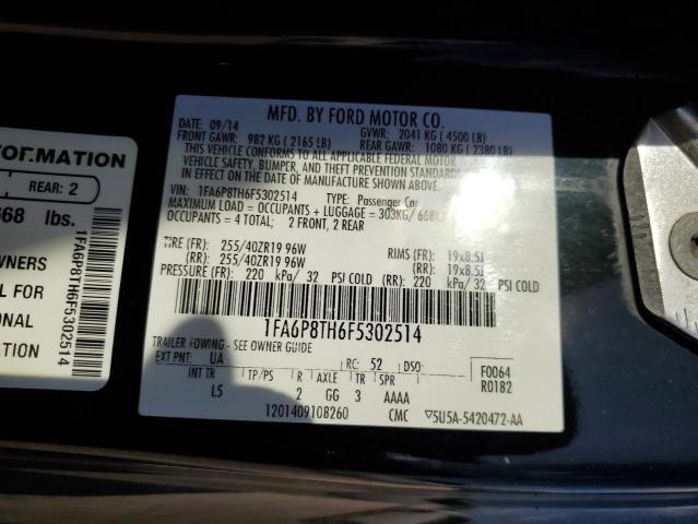 Photo 11 VIN: 1FA6P8TH6F5302514 - FORD MUSTANG 