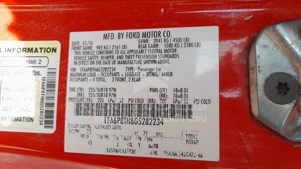 Photo 1 VIN: 1FA6P8TH6G5282234 - FORD MUSTANG 