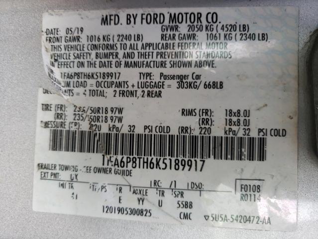 Photo 11 VIN: 1FA6P8TH6K5189917 - FORD ALL MODELS 