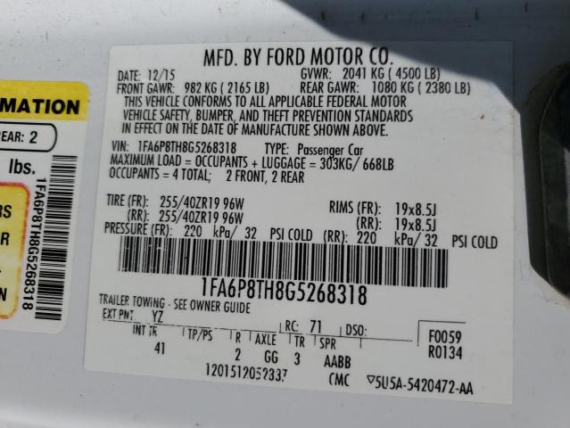 Photo 11 VIN: 1FA6P8TH8G5268318 - FORD ALL MODELS 