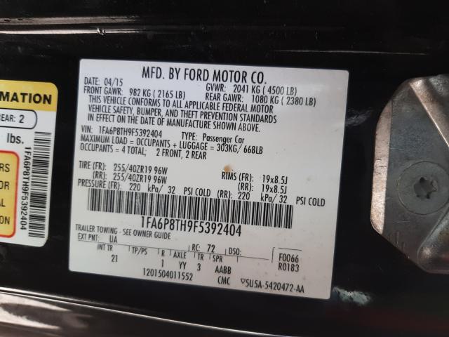 Photo 9 VIN: 1FA6P8TH9F5392404 - FORD MUSTANG 