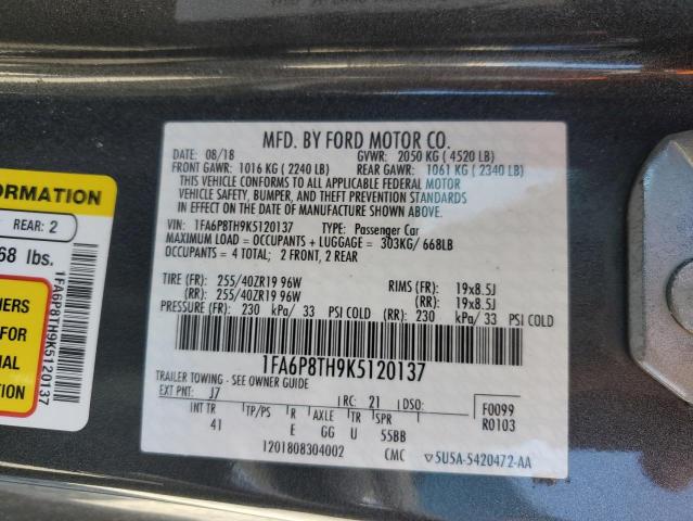 Photo 11 VIN: 1FA6P8TH9K5120137 - FORD MUSTANG 