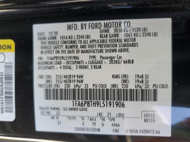 Photo 11 VIN: 1FA6P8TH9L5191906 - FORD MUSTANG 