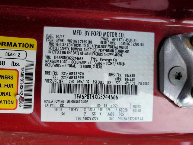 Photo 11 VIN: 1FA6P8THXG5244666 - FORD ALL MODELS 