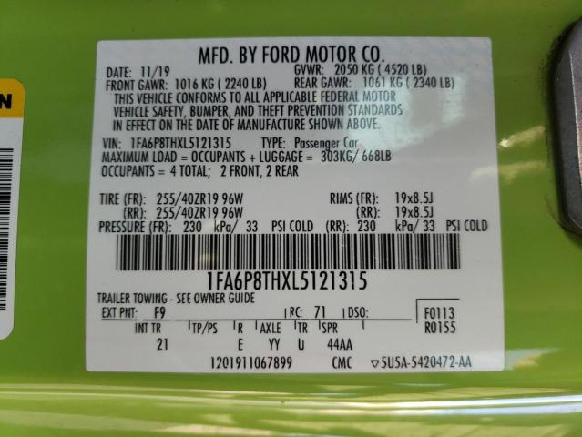 Photo 12 VIN: 1FA6P8THXL5121315 - FORD MUSTANG 