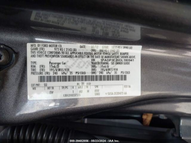 Photo 8 VIN: 1FADP3E20DL180941 - FORD FOCUS 