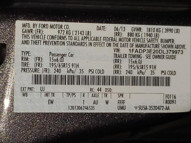 Photo 9 VIN: 1FADP3E20DL379973 - FORD FOCUS 