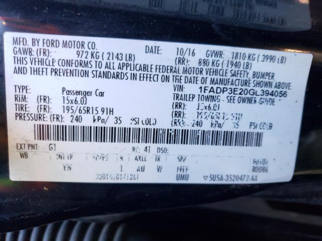 Photo 11 VIN: 1FADP3E20GL394056 - FORD FOCUS S 