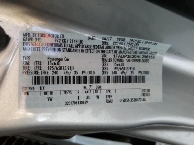 Photo 11 VIN: 1FADP3E20HL296159 - FORD FOCUS S 