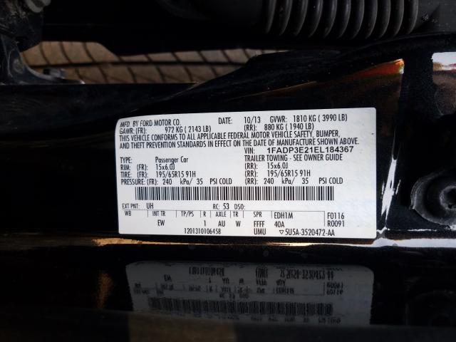 Photo 9 VIN: 1FADP3E21EL184367 - FORD FOCUS S 