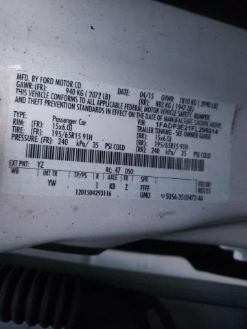 Photo 9 VIN: 1FADP3E21FL299214 - FORD FOCUS S 