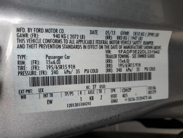 Photo 11 VIN: 1FADP3E22DL331942 - FORD FOCUS S 