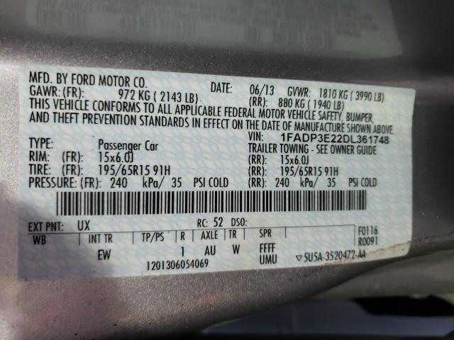 Photo 9 VIN: 1FADP3E22DL361748 - FORD FOCUS S 