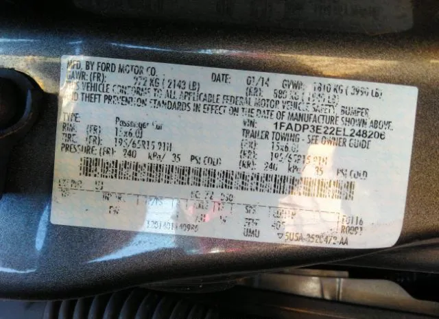 Photo 8 VIN: 1FADP3E22EL248206 - FORD FOCUS 