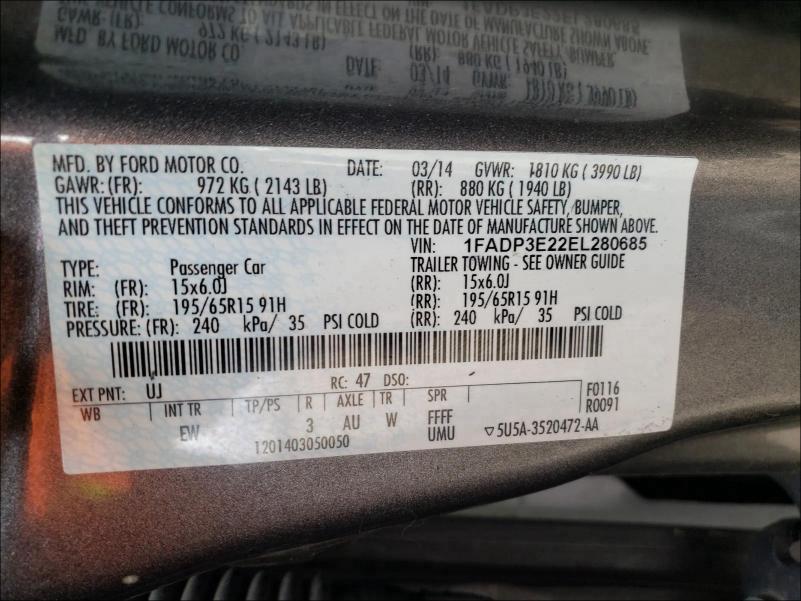 Photo 9 VIN: 1FADP3E22EL280685 - FORD FOCUS 