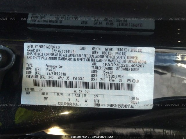 Photo 8 VIN: 1FADP3E22EL406267 - FORD FOCUS 