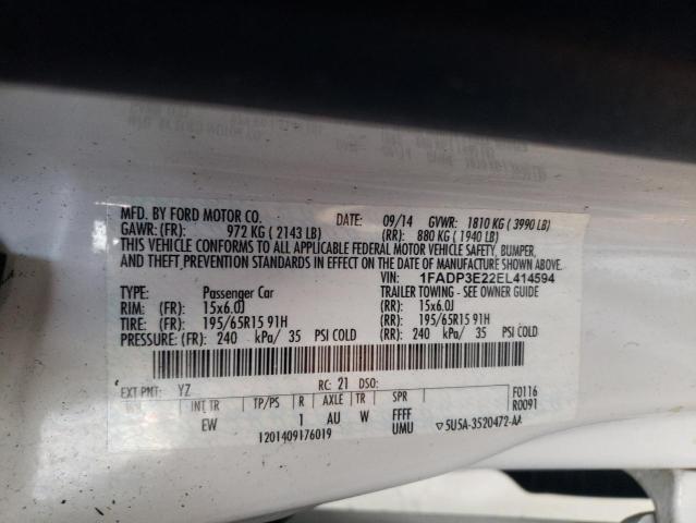 Photo 11 VIN: 1FADP3E22EL414594 - FORD FOCUS S 