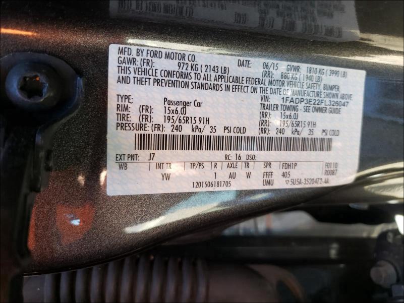 Photo 9 VIN: 1FADP3E22FL326047 - FORD FOCUS S 