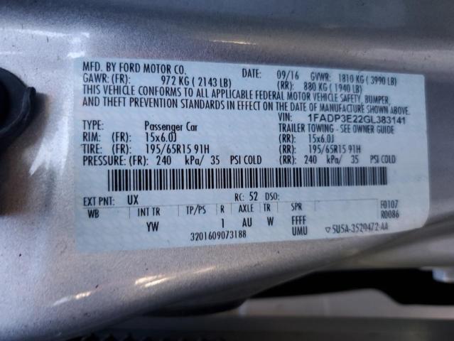 Photo 11 VIN: 1FADP3E22GL383141 - FORD FOCUS S 