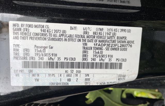 Photo 9 VIN: 1FADP3E23FL280776 - FORD FOCUS S 