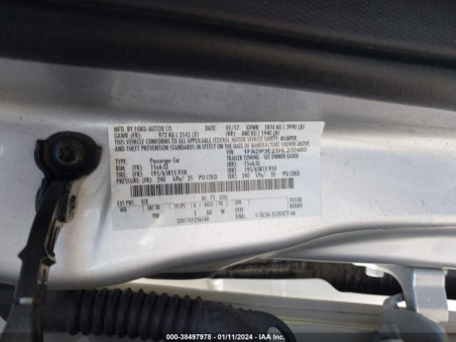 Photo 8 VIN: 1FADP3E23HL230480 - FORD FOCUS 