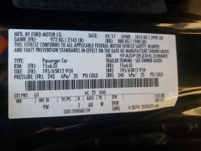 Photo 9 VIN: 1FADP3E23HL336685 - FORD FOCUS S 