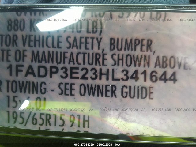 Photo 8 VIN: 1FADP3E23HL341644 - FORD FOCUS 