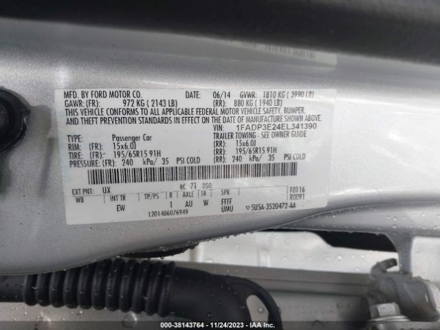 Photo 8 VIN: 1FADP3E24EL341390 - FORD FOCUS 