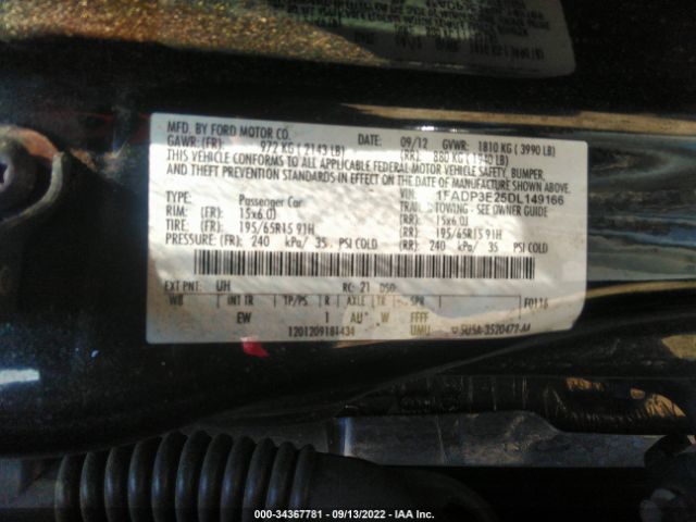 Photo 8 VIN: 1FADP3E25DL149166 - FORD FOCUS 