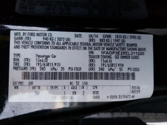 Photo 9 VIN: 1FADP3E25EL311220 - FORD FOCUS S 