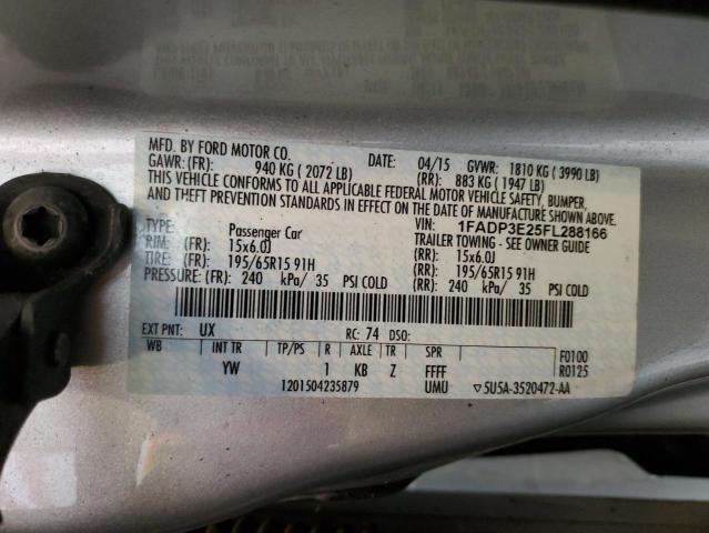 Photo 12 VIN: 1FADP3E25FL288166 - FORD FOCUS 