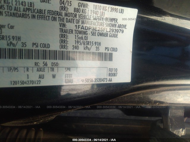 Photo 8 VIN: 1FADP3E25FL293979 - FORD FOCUS 