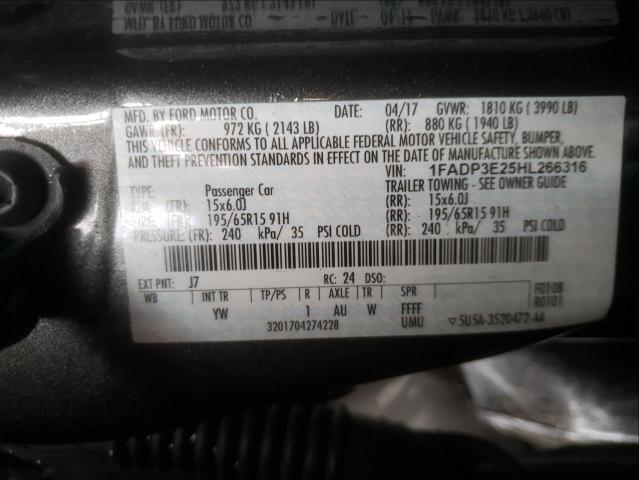 Photo 9 VIN: 1FADP3E25HL266316 - FORD FOCUS S 