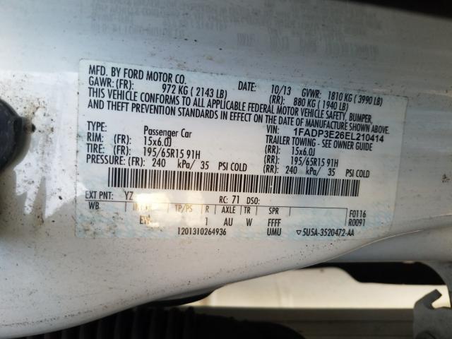 Photo 9 VIN: 1FADP3E26EL210414 - FORD FOCUS S 