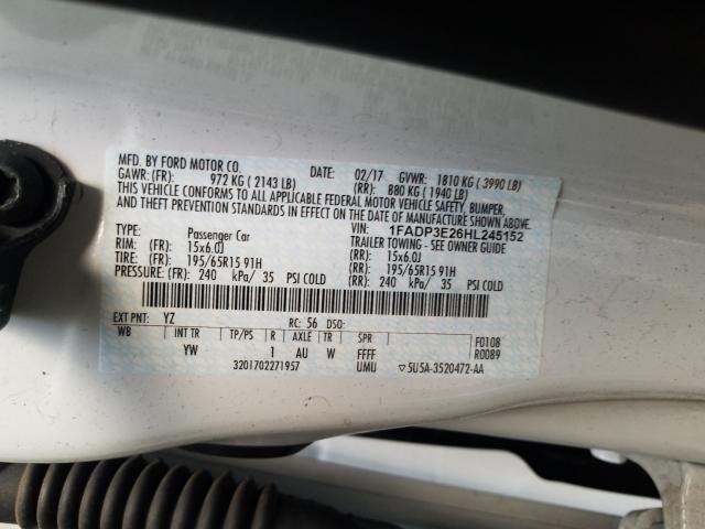 Photo 9 VIN: 1FADP3E26HL245152 - FORD FOCUS S 