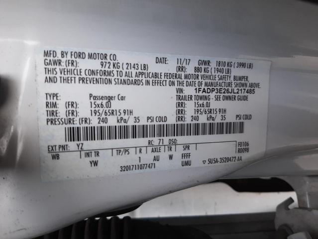 Photo 9 VIN: 1FADP3E26JL217485 - FORD FOCUS S 