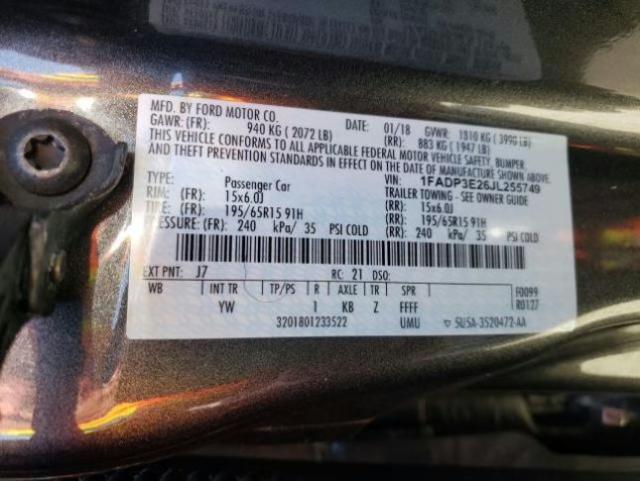 Photo 9 VIN: 1FADP3E26JL255749 - FORD FOCUS 