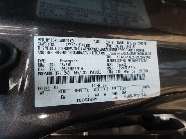 Photo 9 VIN: 1FADP3E27DL289302 - FORD FOCUS S 