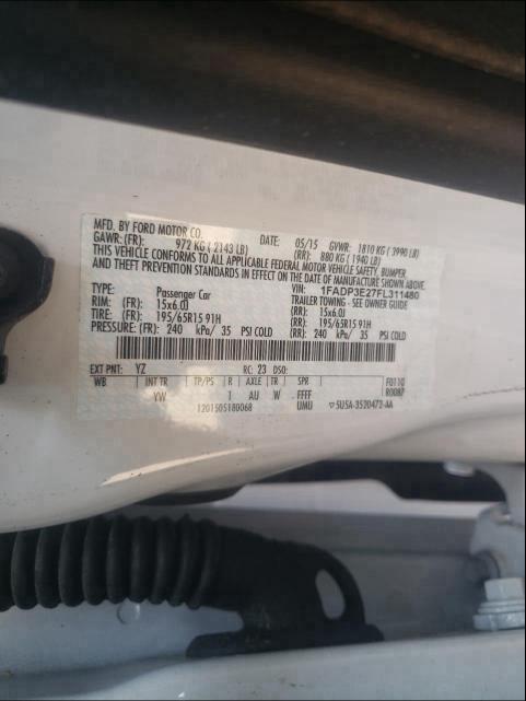 Photo 9 VIN: 1FADP3E27FL311480 - FORD FOCUS S 