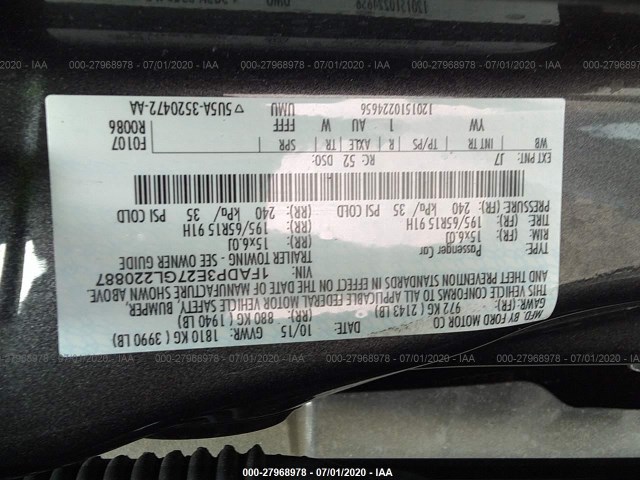 Photo 8 VIN: 1FADP3E27GL220887 - FORD FOCUS 