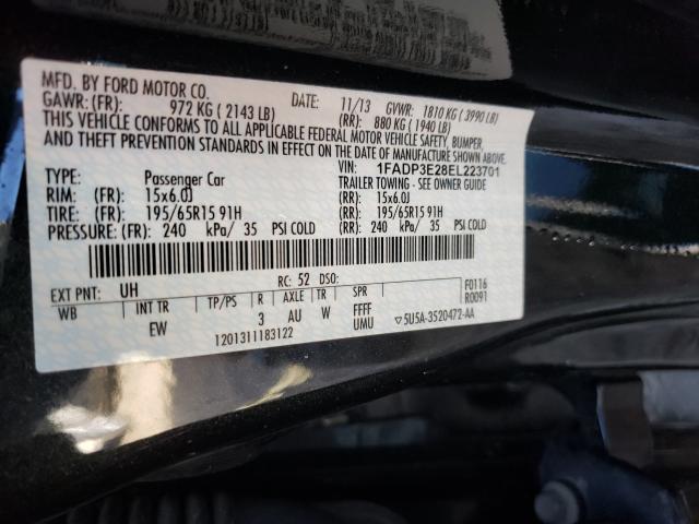 Photo 9 VIN: 1FADP3E28EL223701 - FORD FOCUS S 