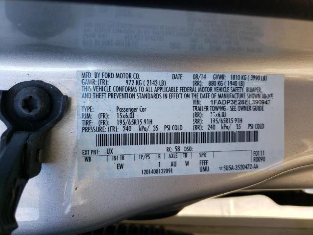 Photo 9 VIN: 1FADP3E28EL390947 - FORD FOCUS 