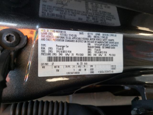 Photo 9 VIN: 1FADP3E28FL345492 - FORD FOCUS 