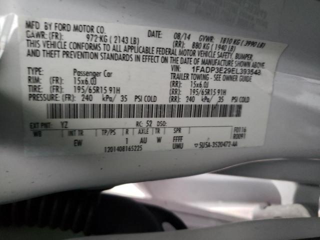 Photo 9 VIN: 1FADP3E29EL393548 - FORD FOCUS S 