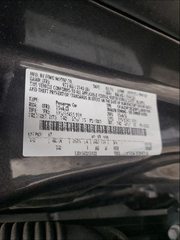 Photo 9 VIN: 1FADP3E29FL269166 - FORD FOCUS S 